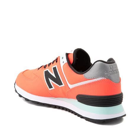 Womens New Balance 574 Athletic Shoe - Vivid Coral / Black | Journeys