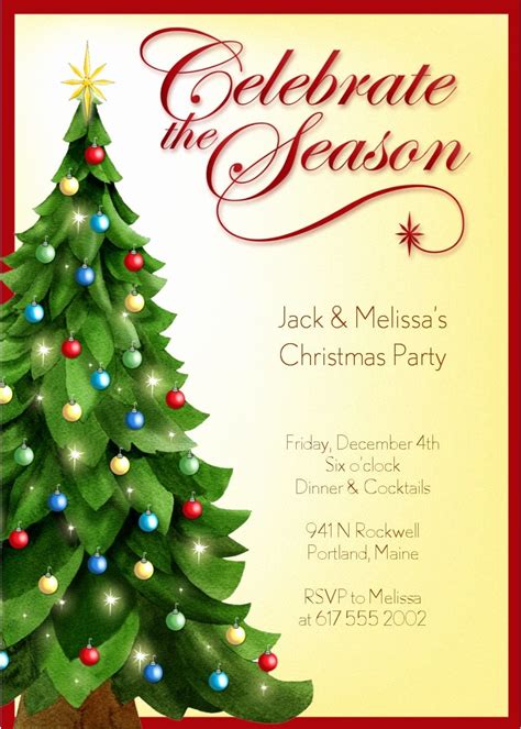 Christmas Party Invitation Templates Free Word | Christmas invitations ...