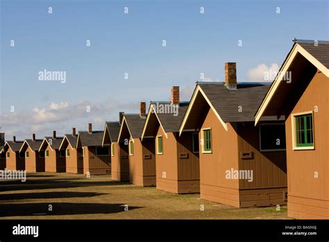 Cedar Cabins - Cama Beach State Park, Washington Stock Photo - Alamy