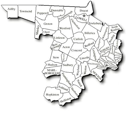 Middlesex County Ma Map | Map Of West