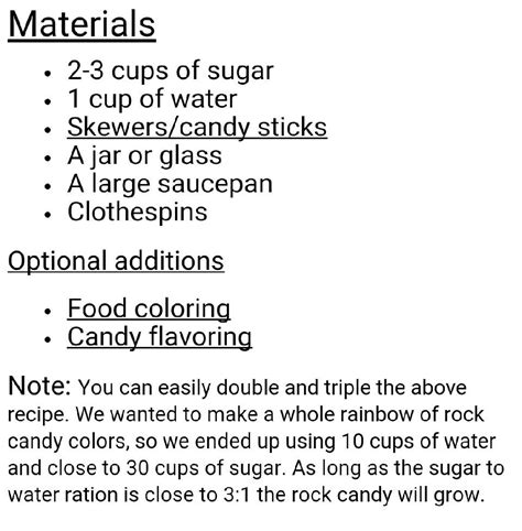 Rock Candy Experiment - Musely