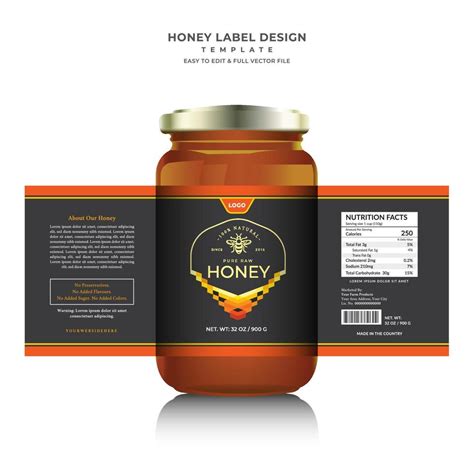 Bee hive pure Honey design glass jar bottle, creative and modern health ...