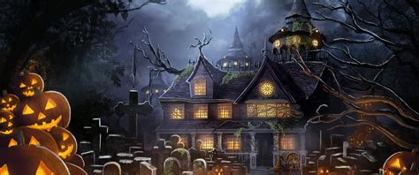 Halloween - Haunted House 4K wallpaper download