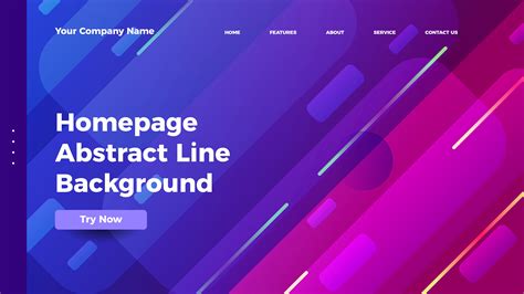 homepage abstract line background. Gradient landing page template 634275 - Download Free Vectors ...