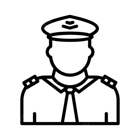 Pilot Line Icon, Pilot Drawing, Pilot Sketch, Airline PNG and Vector with Transparent Background ...