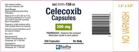 CELECOXIB - FDA prescribing information, side effects and uses