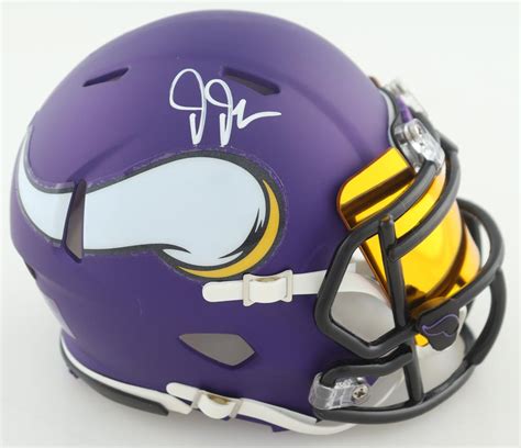 Justin Jefferson Signed Vikings Speed Mini Helmet With Visor (JSA ...