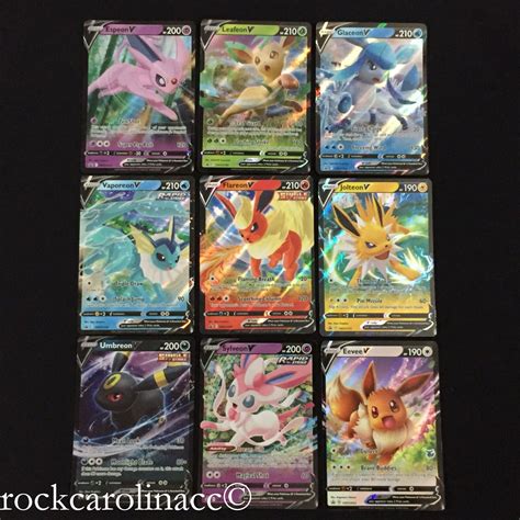 Pokemon EEVEE EVOLUTION V PROMO Complete SWSH 9 Card Set (NM/M) Umbreon SWSH203 | eBay