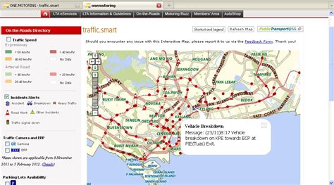 OneMap.sg: ONE.MOTORING Traffic.Smart - Your One Stop Site for all Traffic Information! [Part 1]