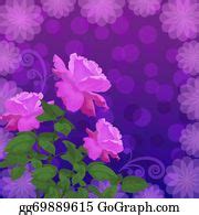 660 Colorful Silhouette With Rose Flower Clip Art | Royalty Free - GoGraph