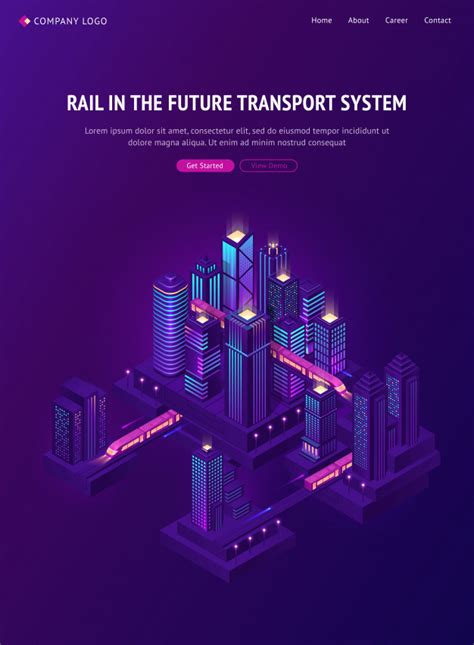 Free: Rail train in future city transport system Free Vector - nohat.cc
