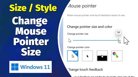 How to Change Mouse Pointer Size and Style in Windows 11 - YouTube