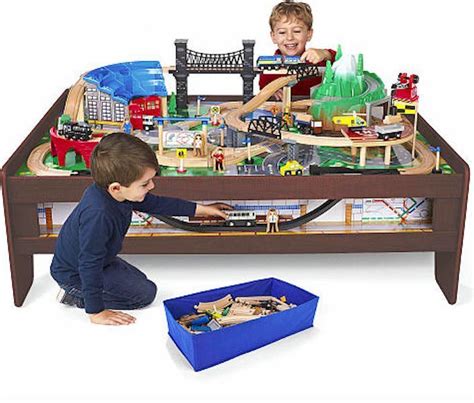 Imaginarium Wooden Train Track Table, Thomas & Friends Compatible Model Rail Set #Imaginarium ...