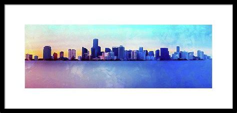 Miami Cityscape - 01 Framed Print by AM FineArtPrints | Framed prints, Fine art america, Cityscape