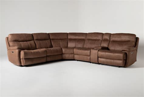 Denali II Brown 6 Piece 138" Reclining Sectional With 2 Power Headrests & Usb in 2021 ...