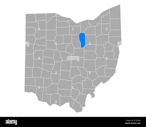 Map of Ashland in Ohio Stock Photo - Alamy