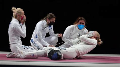 Women's épée team delivers Estonia’s first Olympic gold medal in 13 years