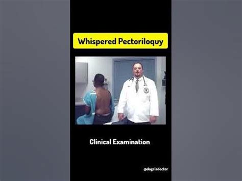 Whispered Pectoriloquy | EXAMINATION OF LUNGS#clinicalexamination #osce ...