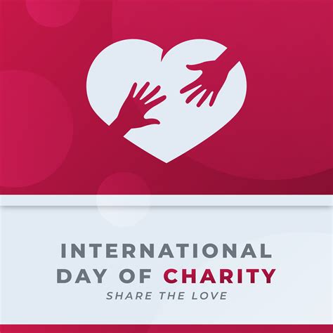 Happy International Day of Charity Celebration Vector Design ...