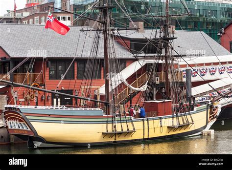 Beaver, replica of one of the Boston Tea Party ships, outside Boston ...