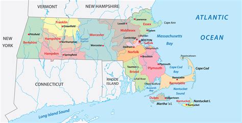 Massachusetts Counties Map | Mappr