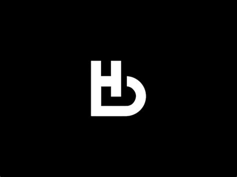 Premium Vector | A black and white logo with hb on it