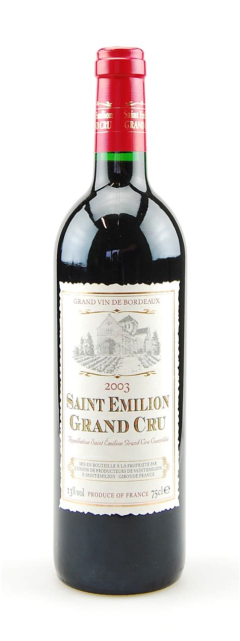 Wein 2003 Grand Cru Saint Emilion Union de Producteurs günstig bei JAGARO kaufen