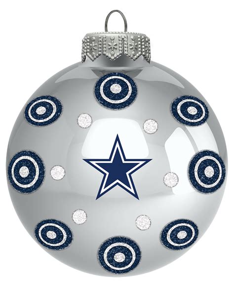 NFL Ball Ornament w/ Dots - Dallas Cowboys