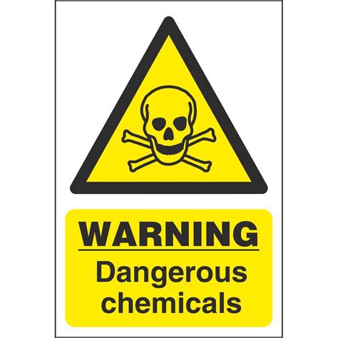 Warning Dangerous Chemicals Chemical Hazards Workplace Safety Signs