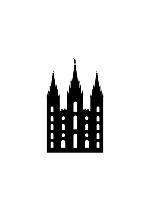 Clipart - Salt Lake Temple Silhouette