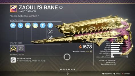 Zaouli's Bane recoil animation feels like a 120. : r/DestinyTheGame