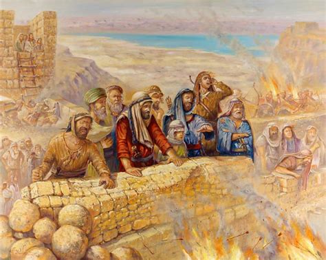 Jewish Painting: Last hours of brave Zealots on Masada by Alex Levin