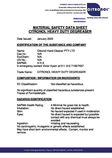 Heavy Duty Degreaser | CITRONOL