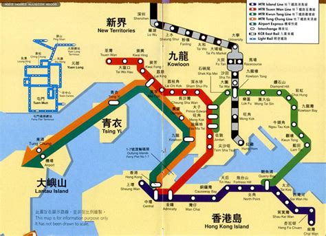 香港地鐵路線圖 - 香港地圖 Hongkong Map - 美景旅遊網