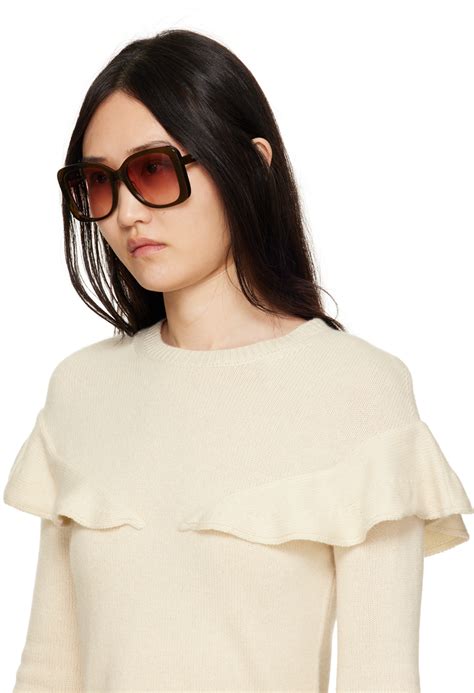 Chloé Green Oversize Sunglasses Chloe