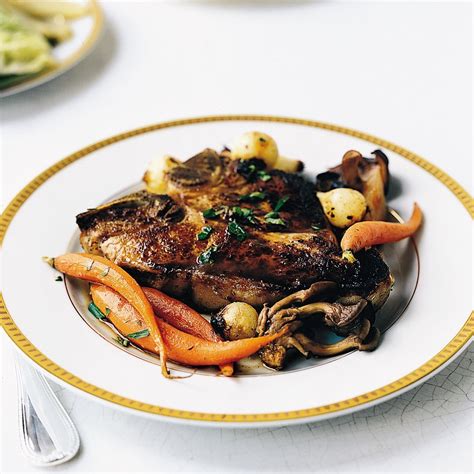 Roasted Veal Chops with Mushrooms and Madeira Recipe - Galen Zamarra