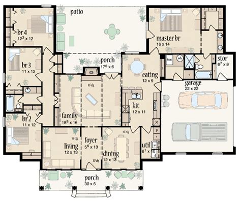 Floor Plans For A 4 Bedroom 2 Bath House - buzzinspire