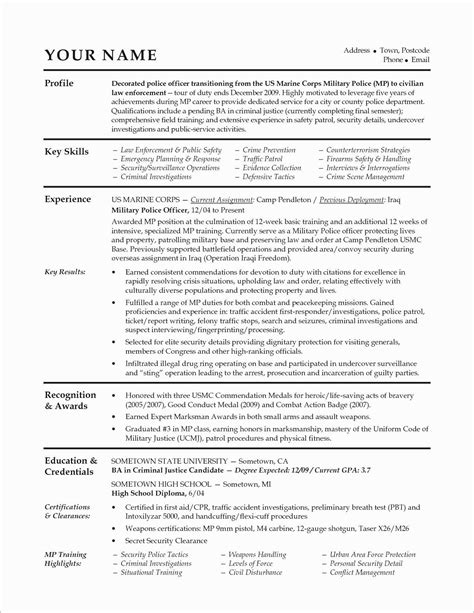 Law Enforcement Resume Templates