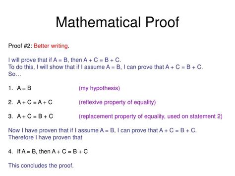 PPT - Mathematical Proof PowerPoint Presentation - ID:3111958