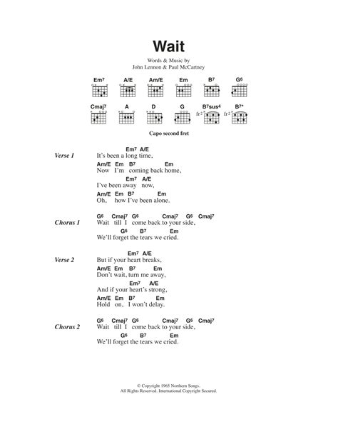 Wait by The Beatles - Guitar Chords/Lyrics - Guitar Instructor