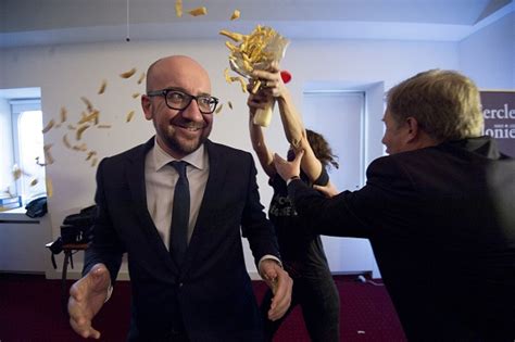 Belgium's PM Charles Michel faces 'chip attack' during speech | IBTimes UK