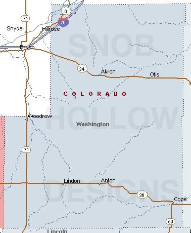 Washington county Colorado color map