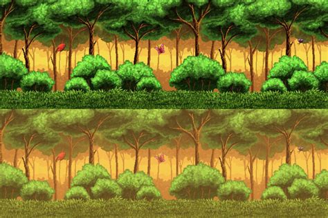 Pixel Art Forest 2D Backgrounds - CraftPix.net