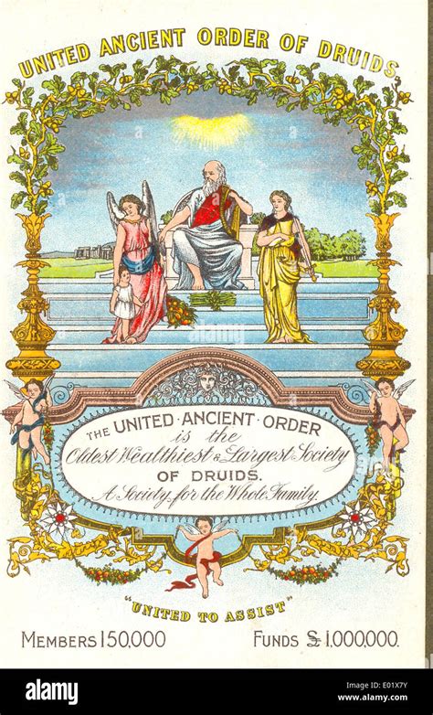 Postcard for the United Ancient Order of Druids Stock Photo - Alamy