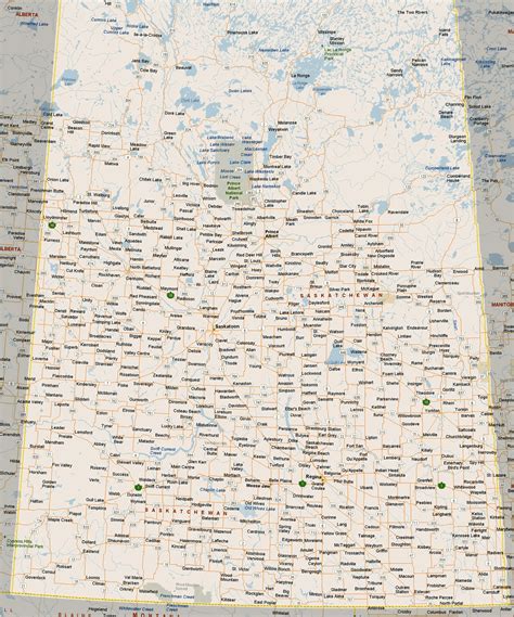 Saskatchewan Map (Bottom) - Listings Canada