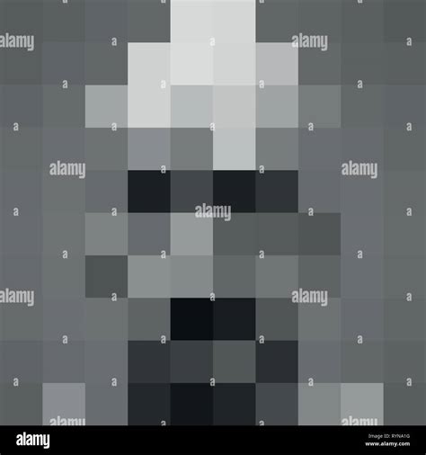 Pixelated face black and white Stock Vector Images - Alamy