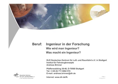 (PDF) Beruf: Ingenieur in der Forschung - Wie wird man Ingenieur? - Was ...