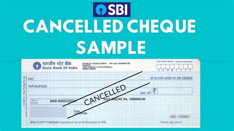 How to make SBI Cancelled Cheque?