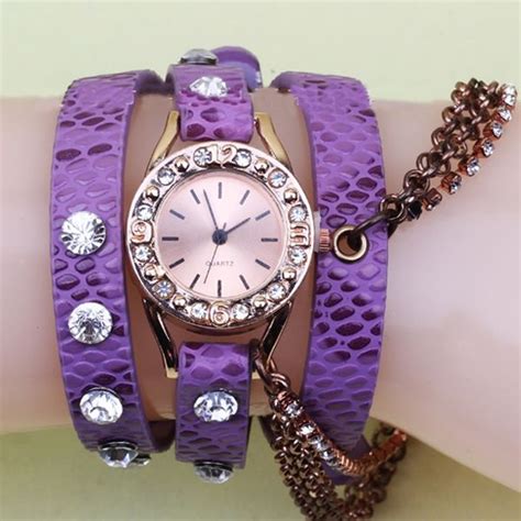 Wrap Watch, Zinc Alloy, with Full Grain Cowhide Leather & Glass. Watch ...