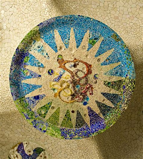 Ceramic Mosaic In Park Guell (Barcelona) Stock Photo - Image: 41680456